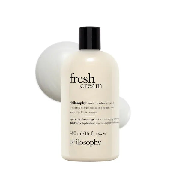 philosophy fresh cream shower gel with notes of vanilla, heliotrope & tonka bean -16 fl oz