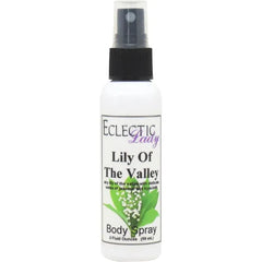 Eclectic Lady Lily Of The Valley Body Spray, 2 ounces, Body Mist for Women with Clean, Light & Gentle Fragrance, Cologne with Soft, Subtle Aroma For Daily Use