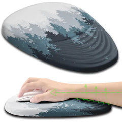 Armanza Mouse Pad, Ergonomic Mouse Pad with Wrist Rest Support and Non-Slip PU Base, Cute Computer Mousepad for Pain Relief, Office & Home