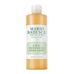 Mario Badescu AHA Botanical Body Wash Moisturizing, Clarifying and Gentle Exfoliating Wash for Brighter, Softer and Smoother Skin, Body Soap Infused with Glycolic Acid & Fruit Enzymes (236 & 472 ml )