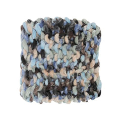 Black Chunky Rope Knit Neck Warmer Infinity Scarf