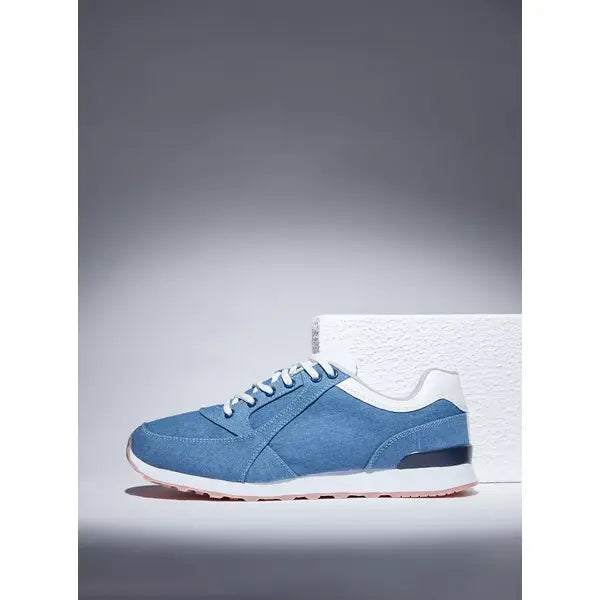 Denim Lace-Up Sports Shoes