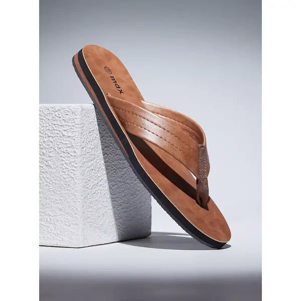 Stitch | Detail Slide Sandals - Brown