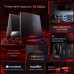 TP-Link Archer GE800 Tri-Band BE19000 Wi-Fi 7 Gaming Router