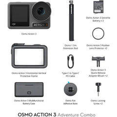 DJI Osmo Action 3 Adventure Combo 4K Action Camera - Black