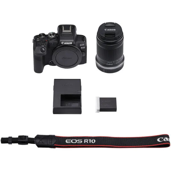 Canon Eos R10 Mirrorless Camera with RF-S 18-150MM F3.5-6.3 IS STM Camera Lens - Black