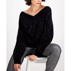 INC International Concepts Embellished Sweater, Created for Macy's-Black