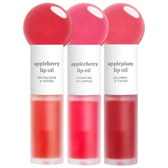 NOONI Korean & Vegan Appleseed Lip Oil Collection – Long-Lasting Hydrating, Plumping, Waterproof Lip Stains
