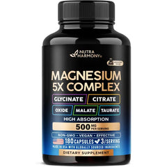 NUTRAHARMONY Magnesium Complex Glycinate, Citrate, Malate, Taurate, Oxide