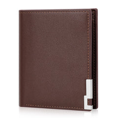 Cshidworld Men's Full Grain Leather Wallet - Ultra-Slim RFID Blocking Bifold with 7 Card Slots & 1 ID Window