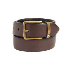 Tommy Hilfiger Big Boys Dark Brown and Black Reversible Stretch Belt