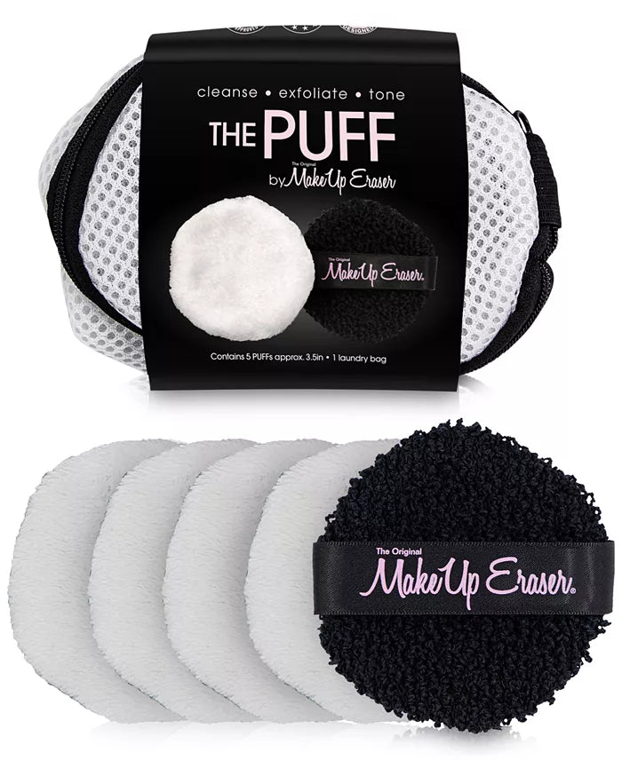 MakeUp Eraser 6-Pc Toner and Exfoliating Puff Set