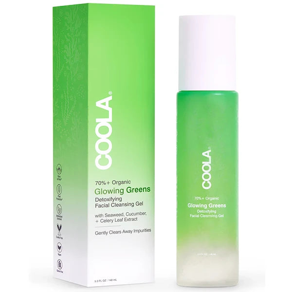 COOLA Glowing Greens Detoxifying Facial Cleansing Gel, 5 oz.