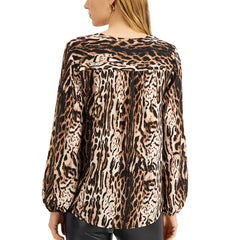 Women's Printed Surplice Top, Created for Macy's-Ocelot Charm