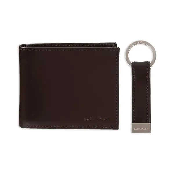 Calvin Klein Men's RFID Passcase Wallet & Key Fob Set