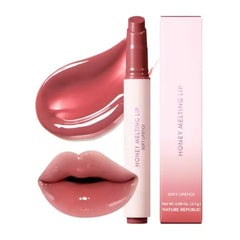 Nature Republic Honey Melting Lip, Soft Lip Stick, Hydrating Gloss, Moisturizing Balms, Sheer Tint, Shine & Nude, Glowy Finish, Korean Make Up