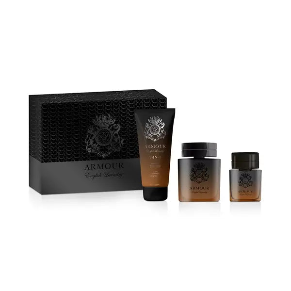 English Laundry Men's 3-Pc Armour Eau de Parfum Gift Set, Sophisticated Masculine Scent