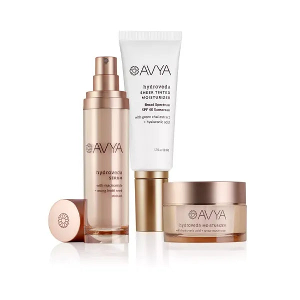 AVYA Hydroveda Glow, Soothe and Sun Protect Trio Set, 3 Piece