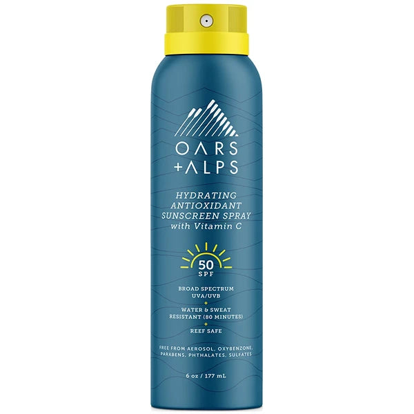 Oars + Alps Hydrating Antioxidant Sunscreen Spray SPF 50, 6-oz.