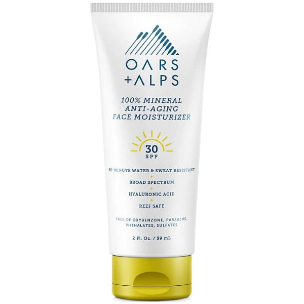 Oars + Alps 100% Mineral Anti-Aging Face Moisturizer SPF 30, 2-oz.