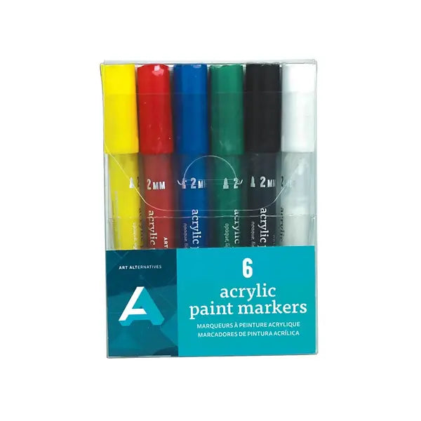 Art Alternatives Acrylic Paint Marker Set, 6 Pieces