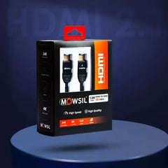 Mowsil 8K HDMI to HDMI 2.1V Cable Ultra High Speed 48Gbps HDMI Video Cable (1.8 Meter)