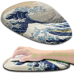 Armanza Mouse Pad, Ergonomic Mouse Pad with Wrist Rest Support and Non-Slip PU Base, Cute Computer Mousepad for Pain Relief, Office & Home