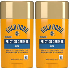 Gold Bond Friction Defense Stick with Aloe – Anti-Chafing Protection, Soothes & Moisturizes Skin – 1.75 oz (Pack of 2)