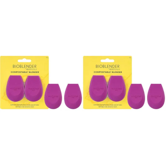 EcoTools Bioblender Makeup Sponge Duo, Compostable Makeup Blender, For Liquid & Cream Foundation, Seamless Application, Eco-Friendly Beauty Sponge, Cruelty-Free & Latex Free, 2 Count