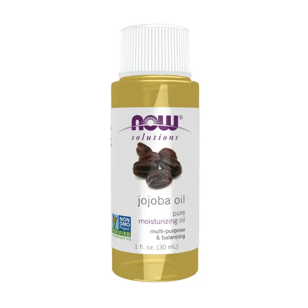 NOW Foods Solutions, Jojoba Oil, 100% Pure Moisturizing, Multi-Purpose Oil for Face, Hair and Body