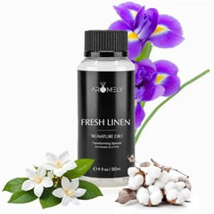 AROMELY Fresh Linen Essential Diffuser Oil Blend - Signature Diffuser Aroma Scent - Luxurious Fragrance with Notes Cool Cotton, Airy Musk and Soft Powdery Florals