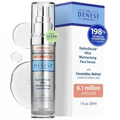 Dr. Denese SkinScience HydroShield Ultra Moisturizing Face Serum – Retinol & Ceramide Formula for Deep Moisture, Radiant Smooth Skin, Fine Line Care