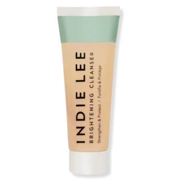 Indie Lee Brightening Facial Cleanser - Daily Hydrating Cleanser, Makeup Remover & Exfoliating Face Mask to Brighten, Firm & Protect Dry Skin - Clean, Gentle Face Wash