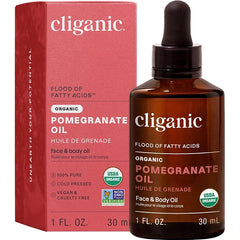 Cliganic Organic Pomegranate Seed Oil, 100% Pure (1, 2 Oz) - For Face, Skin | Natural Cold Pressed Unrefined