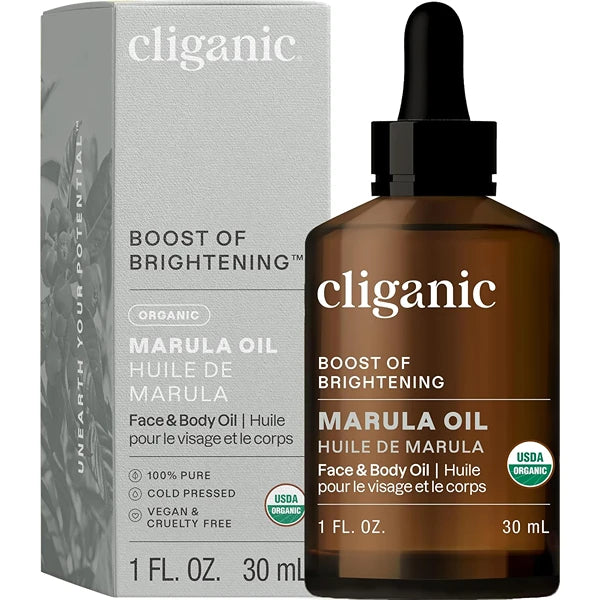 Cliganic Organic Marula Oil, 1, 2 oz - 100% Pure - For Face & Hair | Natural Cold Pressed Unrefined