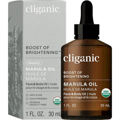 Cliganic Organic Marula Oil, 1, 2 oz - 100% Pure - For Face & Hair | Natural Cold Pressed Unrefined