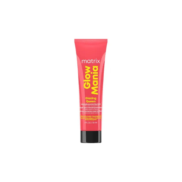 Matrix Glow Mania Super Gloss Protecting Mask – Enhances Shine & Protects Color-Treated Hair with Glycolic Acid & Rosehip Oil