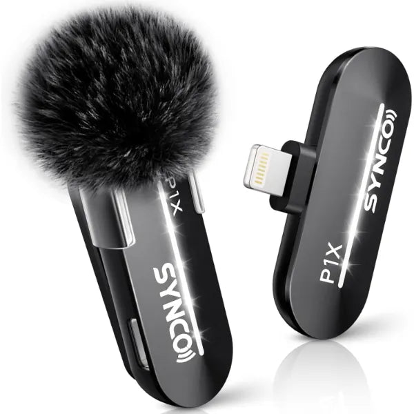 SYNCO Wireless Lavalier Microphone for iPhone & Android – P1XL/P2XL Professional Lapel Mic, 48kHz 24-Bit HiFi Sound, USB-C & Lightning Compatible, Ideal for TikTok, YouTube, Streaming, Vlogging & Video Recording