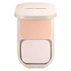 Laura Mercier Real Flawless Feather Matte Powder Foundation, Sheer to Medium Coverage, 16 HR Fade-Proof Wear, Hydration & Shine Control, Weightless Face Powder Compact, Hyaluronic Acid Infused
