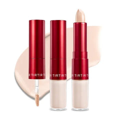 TIRTIR Glide&Hide Blurring Concealer - Creamy texture, Conceals dark circles and wrinkles, Dual formula (liquid tip & balm stick), Long-lasting wear, Korean Makeup, #0.5N, 0.28 Oz