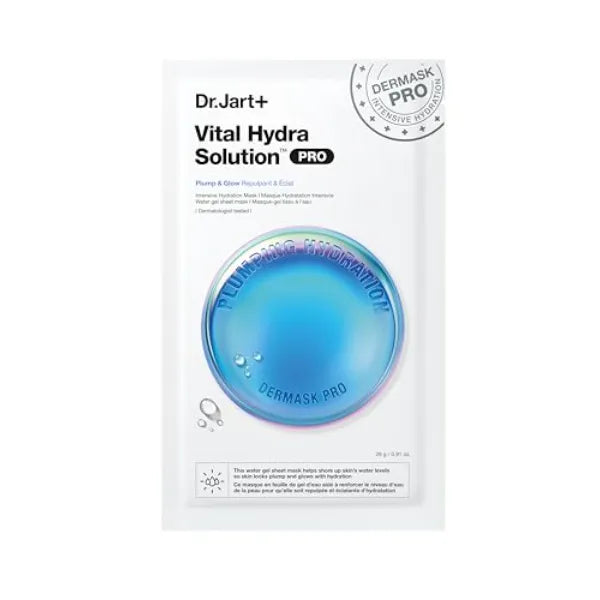 Dr.Jart+ Dermask Vital Hydra Solution Glow Face Mask with Hyaluronic Acid | Sheet Mask | Korean Skin Care