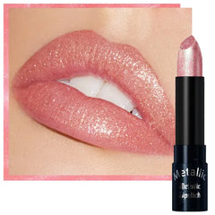Kaely Glitter Metallic Lipstick Makeup, Shimmer Metallic Lipsticks for Women, High Pigmented Lip Gloss Long Lasting Waterproof Smudge Proof, Vegan & Cruelty-Free