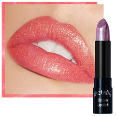 Kaely Glitter Metallic Lipstick Makeup, Shimmer Metallic Lipsticks for Women, High Pigmented Lip Gloss Long Lasting Waterproof Smudge Proof, Vegan & Cruelty-Free