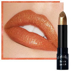 Kaely Glitter Metallic Lipstick Makeup, Shimmer Metallic Lipsticks for Women, High Pigmented Lip Gloss Long Lasting Waterproof Smudge Proof, Vegan & Cruelty-Free