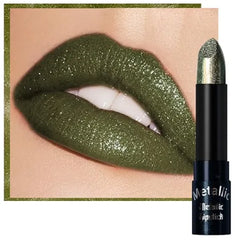Kaely Glitter Metallic Lipstick Makeup, Shimmer Metallic Lipsticks for Women, High Pigmented Lip Gloss Long Lasting Waterproof Smudge Proof, Vegan & Cruelty-Free