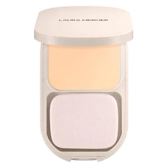 Laura Mercier Real Flawless Feather Matte Powder Foundation, Sheer to Medium Coverage, 16 HR Fade-Proof Wear, Hydration & Shine Control, Weightless Face Powder Compact, Hyaluronic Acid Infused