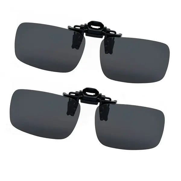 Joopin 2 Pairs Polarized Clip On Sunglasses Over Eyeglasses for Men Women UV Protection