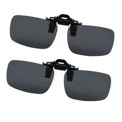 Joopin 2 Pairs Polarized Clip On Sunglasses Over Eyeglasses for Men Women UV Protection