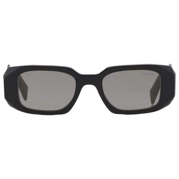 Prada PR 17WS Plastic Womens Rectangle Sunglasses Black 49mm Adult