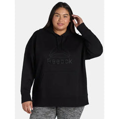 Reebok Women's and Women's Plus Large Logo Hoodie with Pocket